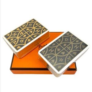 Hermès vintage collectible playing cards original box and wrapping